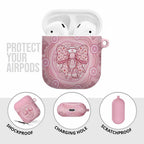 Aussie Nurse AirPods Case Pink Stethoscope Coquette Bow Aboriginal Dot Art