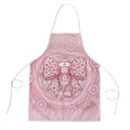 Aussie Nurse Apron Pink Stethoscope Coquette Bow Aboriginal Dot Art
