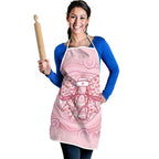 Aussie Nurse Apron Pink Stethoscope Coquette Bow Aboriginal Dot Art