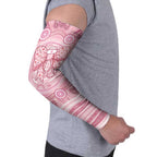 Aussie Nurse Personalised Arm Sleeves Pink Stethoscope Coquette Bow Aboriginal Dot Art