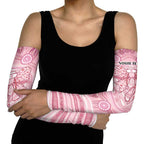 Aussie Nurse Personalised Arm Sleeves Pink Stethoscope Coquette Bow Aboriginal Dot Art
