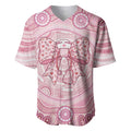 Aussie Nurse Personalised Baseball Jersey Pink Stethoscope Coquette Bow Aboriginal Dot Art
