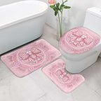 Aussie Nurse Bathroom Set Pink Stethoscope Coquette Bow Aboriginal Dot Art