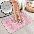 Aussie Nurse Bathroom Set Pink Stethoscope Coquette Bow Aboriginal Dot Art