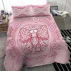 Aussie Nurse Bedding Set Pink Stethoscope Coquette Bow Aboriginal Dot Art
