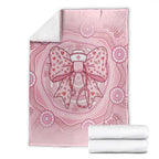 Aussie Nurse Blanket Pink Stethoscope Coquette Bow Aboriginal Dot Art