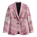 Aussie Nurse Personalised Blazer Pink Stethoscope Coquette Bow Aboriginal Dot Art