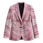 Aussie Nurse Personalised Blazer Pink Stethoscope Coquette Bow Aboriginal Dot Art