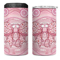 Aussie Nurse Personalised 4 in 1 Can Cooler Tumbler Pink Stethoscope Coquette Bow Aboriginal Dot Art