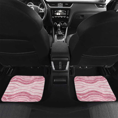 Aussie Nurse Personalised Car Mats Pink Stethoscope Coquette Bow Aboriginal Dot Art
