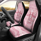 Aussie Nurse Car Seat Cover Pink Stethoscope Coquette Bow Aboriginal Dot Art