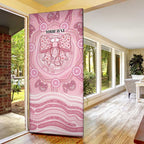 Aussie Nurse Personalised Door Cover Pink Stethoscope Coquette Bow Aboriginal Dot Art