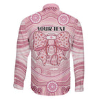 Aussie Nurse Personalised Family Matching Mermaid Dress and Hawaiian Shirt Pink Stethoscope Coquette Bow Aboriginal Dot Art