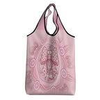 Aussie Nurse Grocery Bag Pink Stethoscope Coquette Bow Aboriginal Dot Art