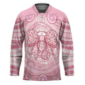 Aussie Nurse Personalised Hockey Jersey Pink Stethoscope Coquette Bow Aboriginal Dot Art