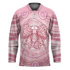 Aussie Nurse Personalised Hockey Jersey Pink Stethoscope Coquette Bow Aboriginal Dot Art