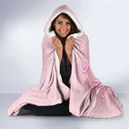 Aussie Nurse Hooded Blanket Pink Stethoscope Coquette Bow Aboriginal Dot Art