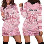Aussie Nurse Personalised Hoodie Dress Pink Stethoscope Coquette Bow Aboriginal Dot Art
