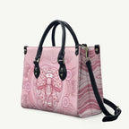 Aussie Nurse Leather Bag Pink Stethoscope Coquette Bow Aboriginal Dot Art