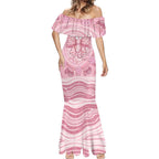 Aussie Nurse Personalised Mermaid Dress Pink Stethoscope Coquette Bow Aboriginal Dot Art