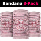 Aussie Nurse Neck Gaiter Pink Stethoscope Coquette Bow Aboriginal Dot Art