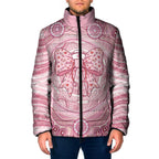 Aussie Nurse Personalised Padded Jacket Pink Stethoscope Coquette Bow Aboriginal Dot Art
