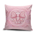 Aussie Nurse Pillow Cover Pink Stethoscope Coquette Bow Aboriginal Dot Art