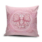 Aussie Nurse Pillow Cover Pink Stethoscope Coquette Bow Aboriginal Dot Art