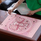 Aussie Nurse Puzzle Pink Stethoscope Coquette Bow Aboriginal Dot Art