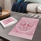Aussie Nurse Puzzle Pink Stethoscope Coquette Bow Aboriginal Dot Art