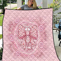 Aussie Nurse Quilt Pink Stethoscope Coquette Bow Aboriginal Dot Art