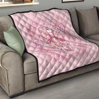 Aussie Nurse Quilt Pink Stethoscope Coquette Bow Aboriginal Dot Art
