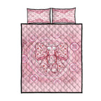 Aussie Nurse Quilt Bed Set Pink Stethoscope Coquette Bow Aboriginal Dot Art