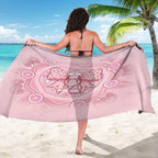 Aussie Nurse Sarong Pink Stethoscope Coquette Bow Aboriginal Dot Art