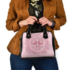 Aussie Nurse Shoulder Handbag Pink Stethoscope Coquette Bow Aboriginal Dot Art