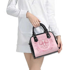 Aussie Nurse Shoulder Handbag Pink Stethoscope Coquette Bow Aboriginal Dot Art