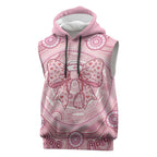 Aussie Nurse Personalised Sleeveless Hoodie Pink Stethoscope Coquette Bow Aboriginal Dot Art