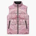 Aussie Nurse Personalised Sleeveless Puffer Jacket Pink Stethoscope Coquette Bow Aboriginal Dot Art
