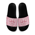 Aussie Nurse Slide Sandals Pink Stethoscope Coquette Bow Aboriginal Dot Art