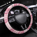 Aussie Nurse Steering Wheel Cover Pink Stethoscope Coquette Bow Aboriginal Dot Art