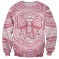 Aussie Nurse Personalised Sweatshirt Pink Stethoscope Coquette Bow Aboriginal Dot Art