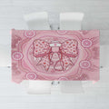 Aussie Nurse Tablecloth Pink Stethoscope Coquette Bow Aboriginal Dot Art
