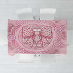 Aussie Nurse Tablecloth Pink Stethoscope Coquette Bow Aboriginal Dot Art