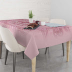 Aussie Nurse Tablecloth Pink Stethoscope Coquette Bow Aboriginal Dot Art
