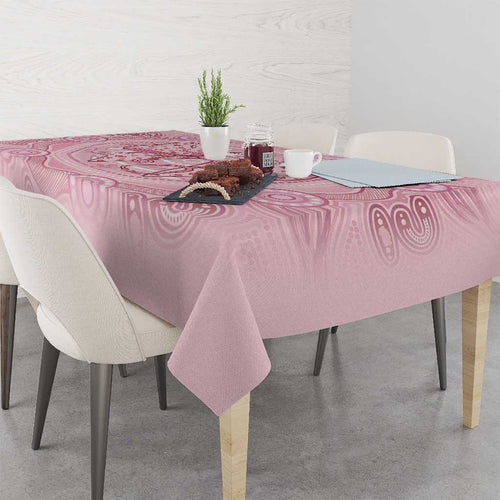 Aussie Nurse Tablecloth Pink Stethoscope Coquette Bow Aboriginal Dot Art