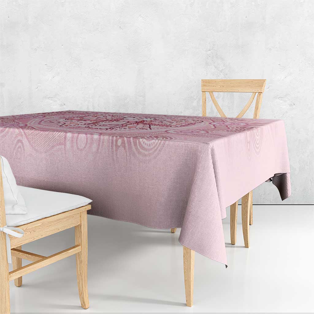 Aussie Nurse Tablecloth Pink Stethoscope Coquette Bow Aboriginal Dot Art