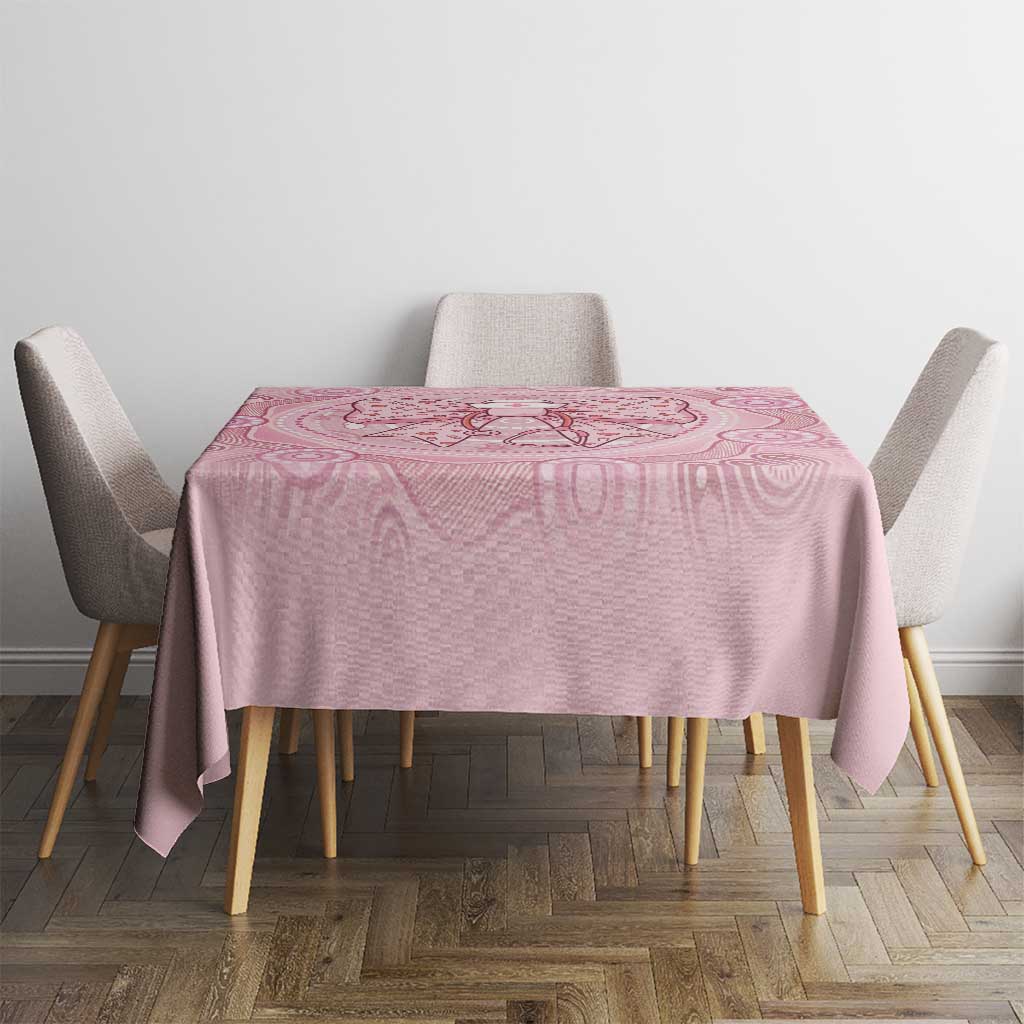Aussie Nurse Tablecloth Pink Stethoscope Coquette Bow Aboriginal Dot Art