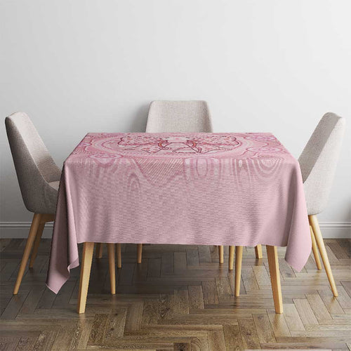 Aussie Nurse Tablecloth Pink Stethoscope Coquette Bow Aboriginal Dot Art