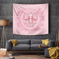 Aussie Nurse Tapestry Pink Stethoscope Coquette Bow Aboriginal Dot Art