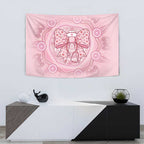 Aussie Nurse Tapestry Pink Stethoscope Coquette Bow Aboriginal Dot Art